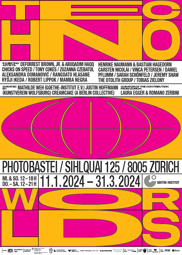 Plakat Ausstellung TECHNO-WORLDS